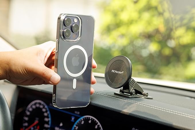 PROfezzion 2-Pack Compatible with MagSafe Car Mount, Magnetic Phone Holder for Car Dashboard, Home & Office Compatible with iPhone 17 16 15 14 13 12 Pro Max Plus Air, Mag-Safe Case & All Cell Phones