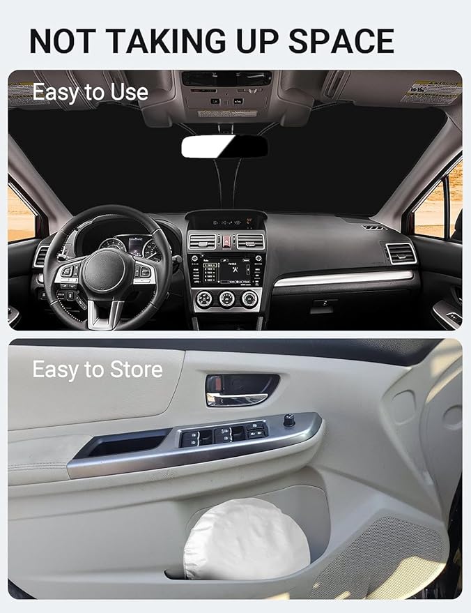 Proadsy 2026 Upgrade Front Windshield Sun Shade Foldable Sunshade Protector Sun Visor Custom Fit 2012-2017 Crosstrek 2.0i Premium Limited Wagon Accessories