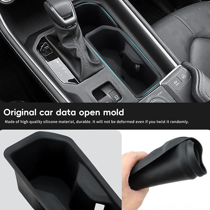 auovo Cup Holder Insert Compatible with 2025 Toyota Grand Highlander Accessories 2024-2026 Grand Highlander Car Front Center Console Silicone Cup Holder Insert