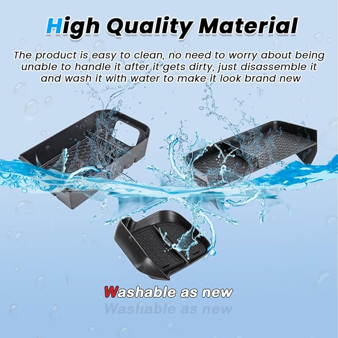 3PCS Center Console Organizer Compatible with 2019-2024 2025 Toyota RAV4 Driver's Drawer Box Storage Tray Insert Secondary Storage Box Interior Accessories