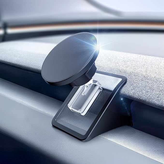 CloudValley Magnetic Phone Mount for Tesla Model 3 Highland Model Y Juniper, Strong Grip, 360° Adjustable, Dashboard Car Holder 2025, Compatible with iPhone MagSafe 17/16/15/14/13/12
