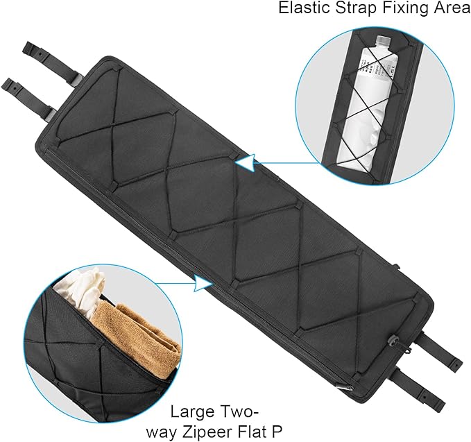 Golf Cart Ceiling Overhead Storage Bag,Golf Cart Organizer Ceiling Mesh Storage Bag,Compatible with Club Car Precedent, Tempo, Onward,Heavy Duty Golf Cart Overhead Organizer Bag