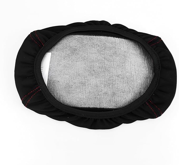 1 Piece Memory Foam Center Console Cover Cushion Pad Car Armrest Arm Rest Covering Cushion Compatible with Hyundai Veloster JS N line 2019-2022 Accessories(Black Cover with Red Line Stitches)