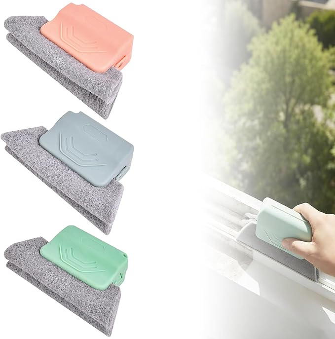 2026 New Magic Window Track Cleaner, Window Groove Cleaning Brush Tools Set, for Cleaning Tile Grout, Louver Blades, Car Air Conditioning Vents, and Narrow Gaps (3pcs Mix)