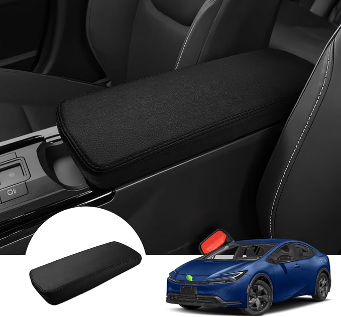 Autorder Center Console Cover for 2023-2025 2026 Toyota Prius Accessories Armrest Cover Anti-Scratch Middle Console Pad Leather Armrest Protector