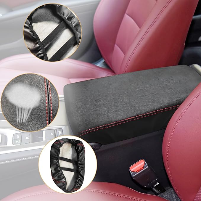Compatible with Center Console Armrest Cover for Honda Accord 2018 2019 2020 2021 2022 Leather Arm Rest Storage Box Lids Cushion Protector Pad