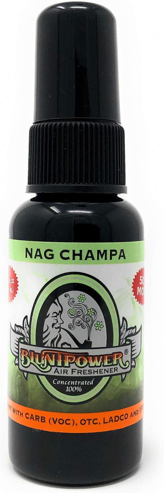 BluntPower (Nag Champa, 1 Pack) Concentrated Air Freshener for Room and Car Spray - Oil-Based Diffuser Spray Bottle - Long-Lasting Bathroom Spray, Car Freshener, & Odor Eliminator Spray