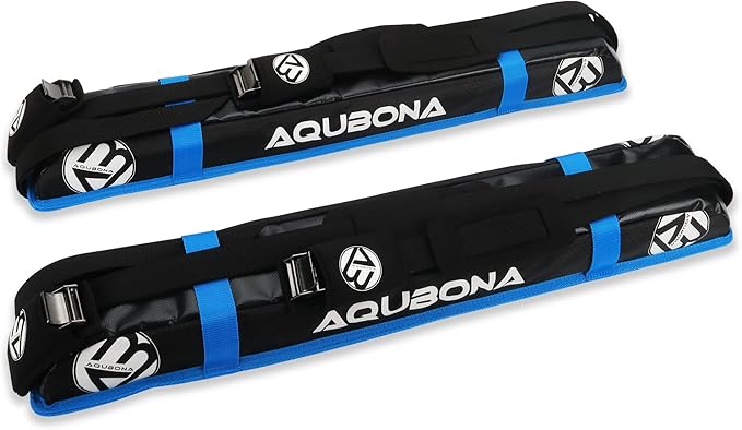AQUBONA Universal Car Soft Roof Rack Pads，Luggage Carrier Capacity Load 158lb for Kayak/Canoe/Surfboard/Paddle with Adjustable & Steady Tie-Down Straps and Storage Bag