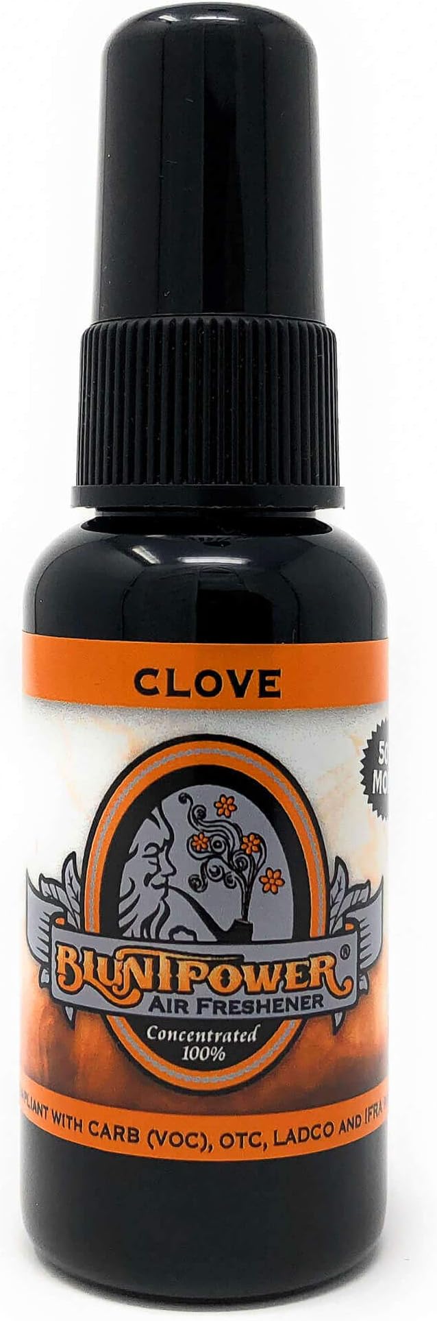 BluntPower Clove Concentrated Air Freshener for Room and Car - Oil-Based Diffuser Spray Bottle - Long-Lasting Bathroom, Car Freshener & Odor Eliminator (1 Pack)