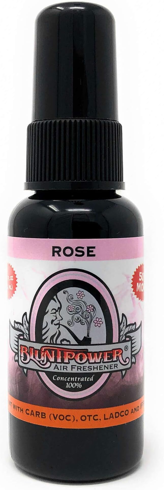 BluntPower (Rose, 1 Pack) Concentrated Air Freshener for Room and Car Spray - Oil-Based Diffuser Spray Bottle - Long-Lasting Bathroom Spray, Car Freshener, & Odor Eliminator Spray