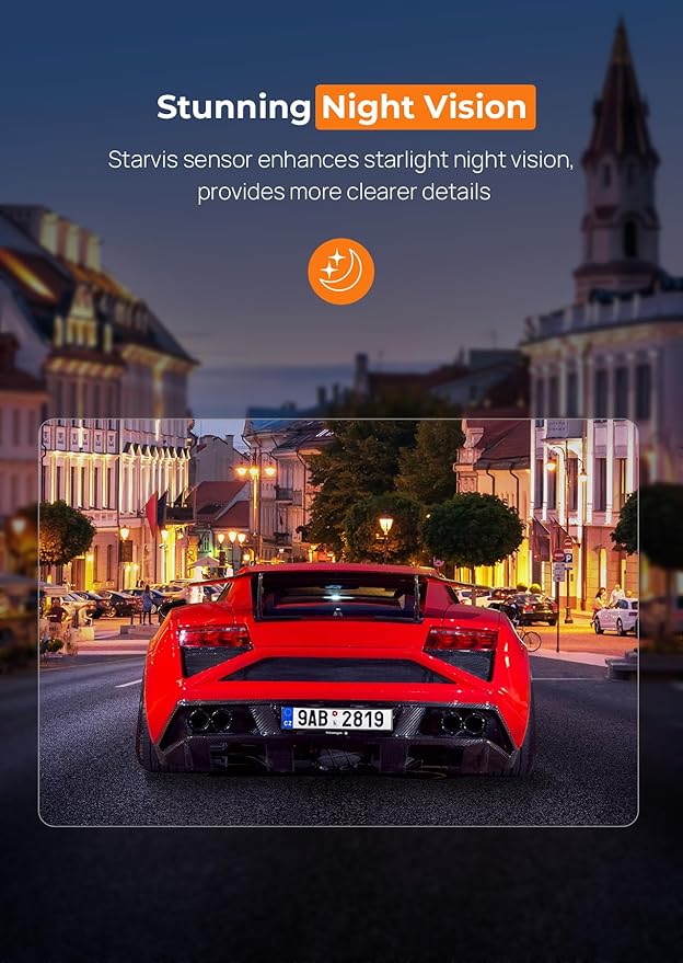 Dash Cam, 2.5K WiFi Dash Camera for Cars, E-YEEGER Mini Dashcam with App, Front Car Camera, G-Sensor, Loop Recording, Night Vision, 24H Parking Mode, 32G SD Card Included, Support 256GB Max