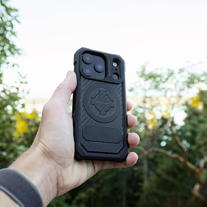 Rokform Rugged Case Compatible with iPhone 17 Pro, Magnetic Cover (Black)