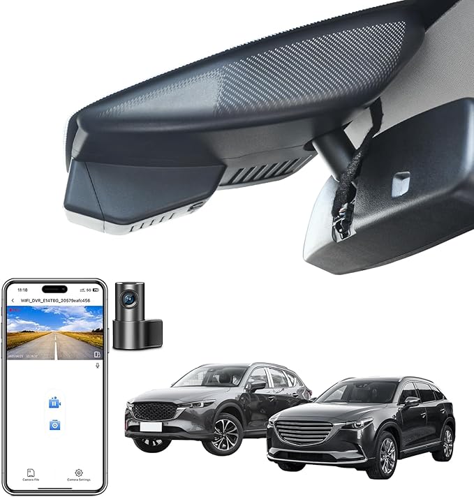 Mangoal 4K Front & 2K Rear 2 Channel HDR Dash Cam, Dual STARVIS 2 IMX678 IMX675, Fit for Mazda CX5 2019-2025 & CX-9 2020-2023, 5GHz WiFi, GPS, 128GB Card