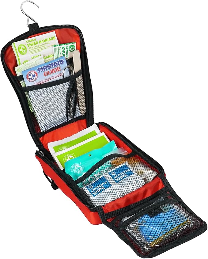 Be Smart Get Prepared's 330 Piece First Aid Kit: Clean, Treat, Protect Minor Cuts, Scrapes. Home, Office, Car, School, Business, Travel, Emergency, Survival, Hunting, Outdoor, Camping & Sports