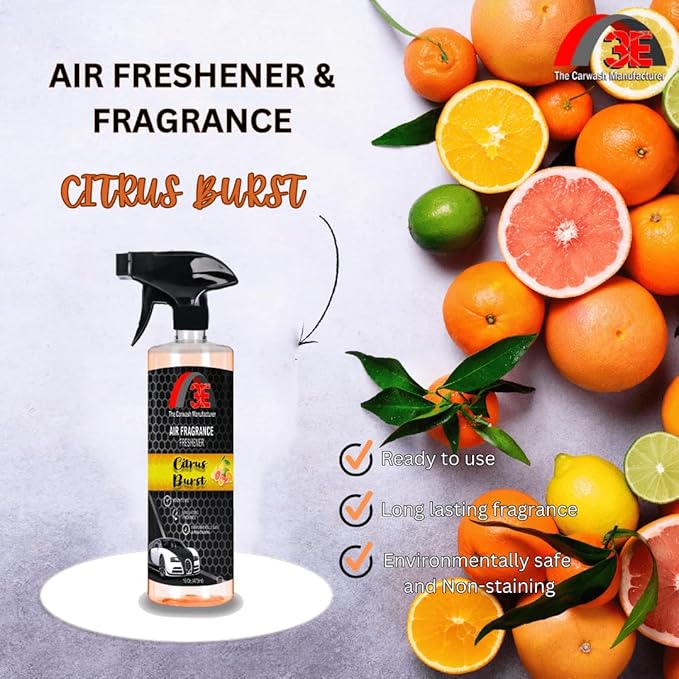 Car Air Freshener Concentrate, 64 oz, Liquid, Baby Powder Scent, Professional Automotive Fragrance, Blue (Citrus)