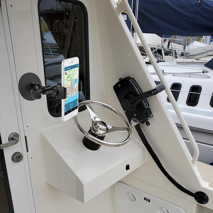 Mippko Magnetic Phone Holder,Heavy Duty Phone Mount for Truck/Tractor/Forklift/Boat/Motor Vehicles,Fit 3.5~7.5" iPhone/Nexus/Smartphone,360°Adjustable Arm 3.46" Magnetic Base