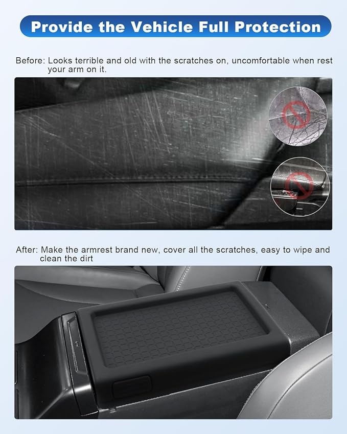 CDEFG for 2026 Toyota RAV4 Center Console Cover for 2026 Toyota RAV4 Accessories Armrest Cover Middle Console Pad with Storage