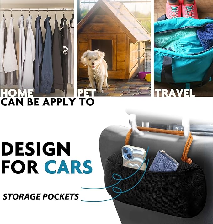 Timgle 2 Pack Car Air Freshener, Lasts 365+ Days, No Chemicals 100% Activated Bamboo Charcoal Fragrance, Free Deodorizer, Natural Auto Odor Eliminator, Purifier, Neutralizer (Khaki Strap)