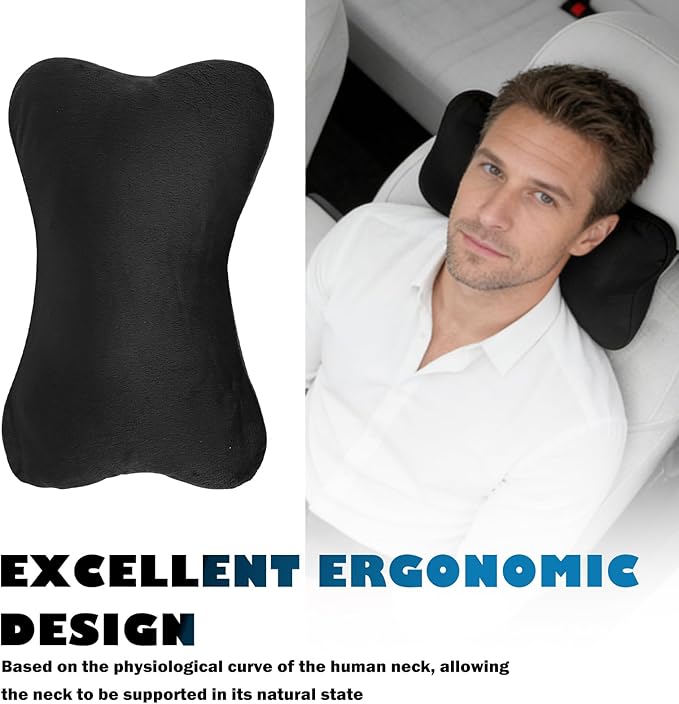 2PCS Car Headrest Pillow Soft & Comfortable,Breathable Car Neck Pillow for Neck Support & Relieve Driving Fatigue,All-Season Necks Pillows for Cars Interior Accessories