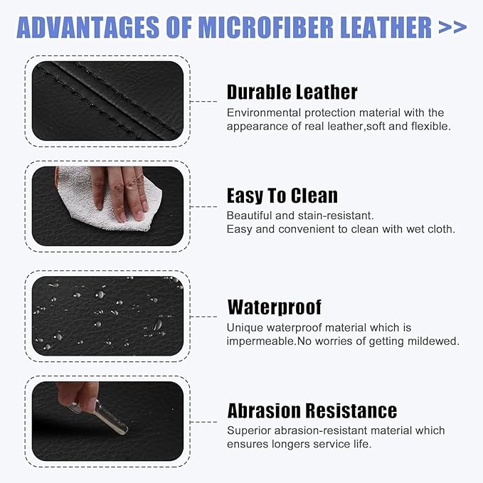 NLQR Center Console Armrest Cover Compatible with Toyota Avalon 2013-2018, Microfiber Leather Interior Accessories, Waterproof Center Console Box Cushion, Car Arm Rest Lid Protector Black