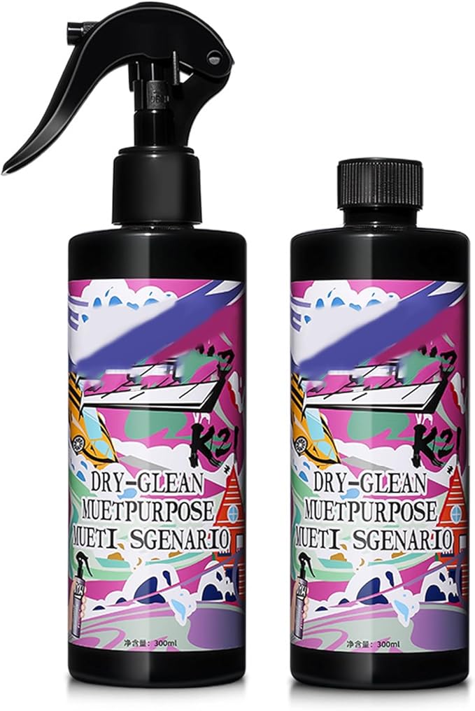 Car Interior Cleaner - 300ml Powerful Fabric Seat Spray, Automotive Upholstery Agent with Deep Stain Removal, Vehicle Carpet Cleaner with Fast Drying Formula, Cleaning Spray for Truck SUV
