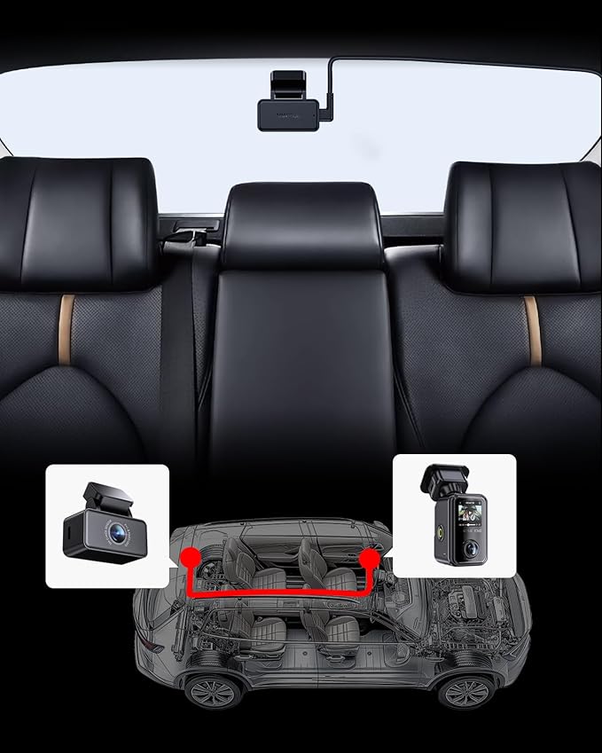 Vantrue E360, E2 2.7K Adjustable Rear Camera with 20ft Cable, WDR, Super Night Vision, Fit for Most Cars SUV, Pickup, Truck, Jeeps Minivan and Sedans