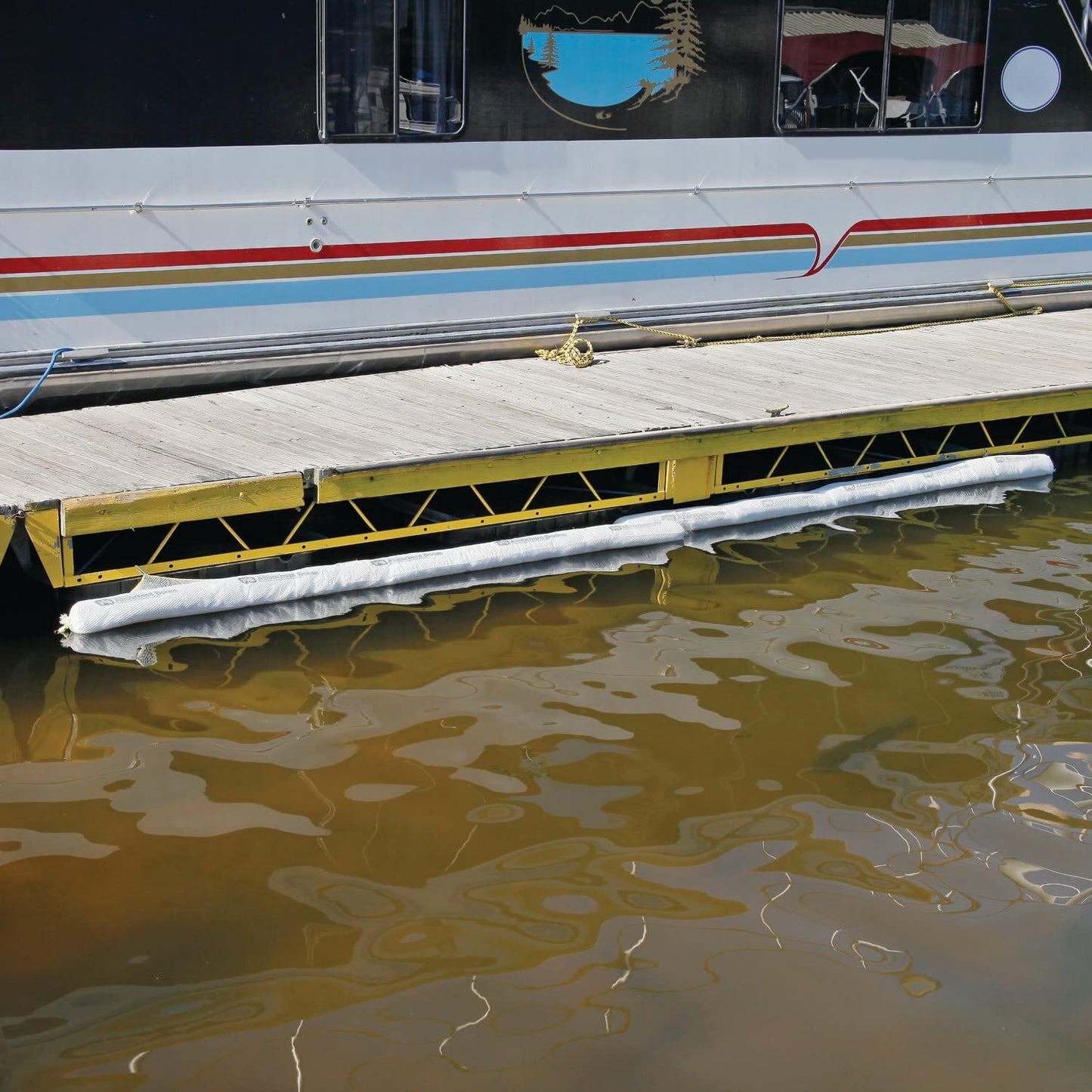 PIG Oil Boom - Oil-Only Absorbent Boom - 2 Pack - 8" x 10' Boom - Absorbs up to 12 gallons per Boom - BOM400