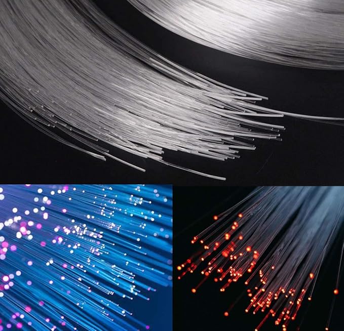AZIMOM PMMA Plastic End Glow Fiber Optic Cable 0.5mm(0.02in) 100m(328ft)/Roll for Star Sky Ceiling All Kind Led Light Engine Driver Source