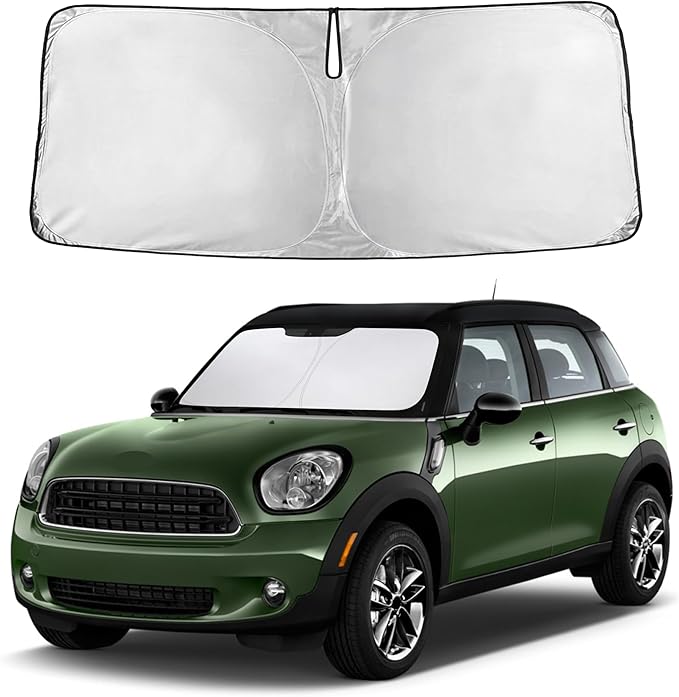 EcoNour Windshield Sunshade Compatible for Mini Countryman Cooper 2011-2014 2015 2016, Sun Visor for Front Windshield & Window Sun Shade Cover, UV Heat Blocker & Protector, Car Accessories