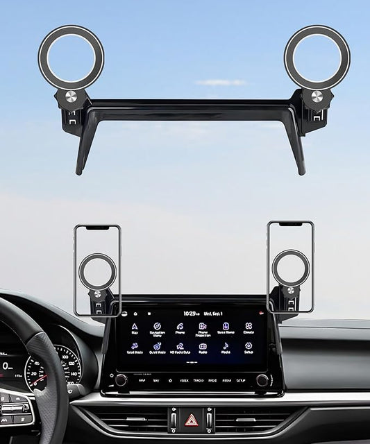 Car Phone Holder for Kia Forte 2022 2023 2024 Accessories Apply to 10.25 Inch Touch Screen Fixed Clip Magnetic Cell Phone Mount Hands-Free 360 Degree Rotation