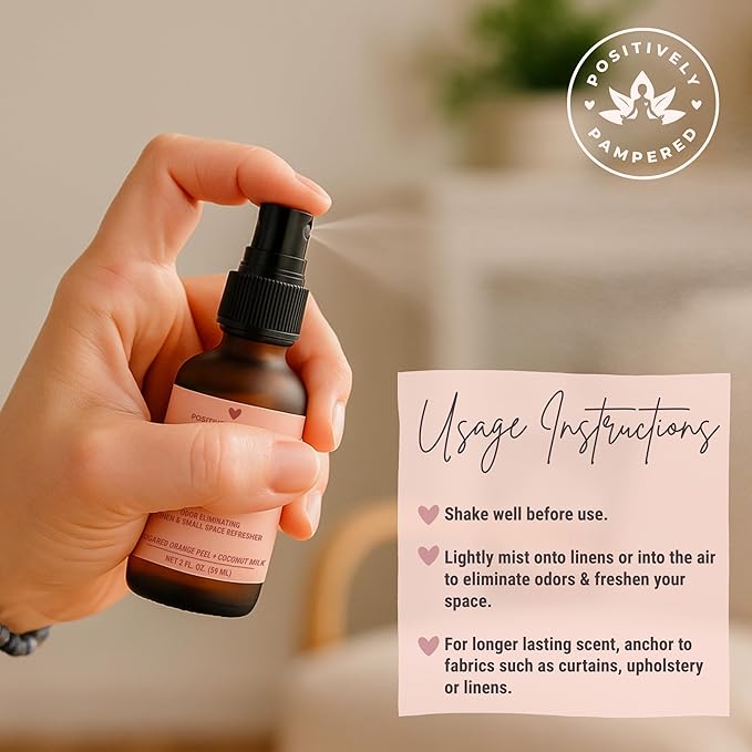 Sol Retreat Luxury Small Space Air & Linen Freshener Spray - Sugared Mango + Coconut Milk - Artisan Blended Home Fragrance - Non Toxic Room Spray + Odor Eliminator - 2 oz Travel Size