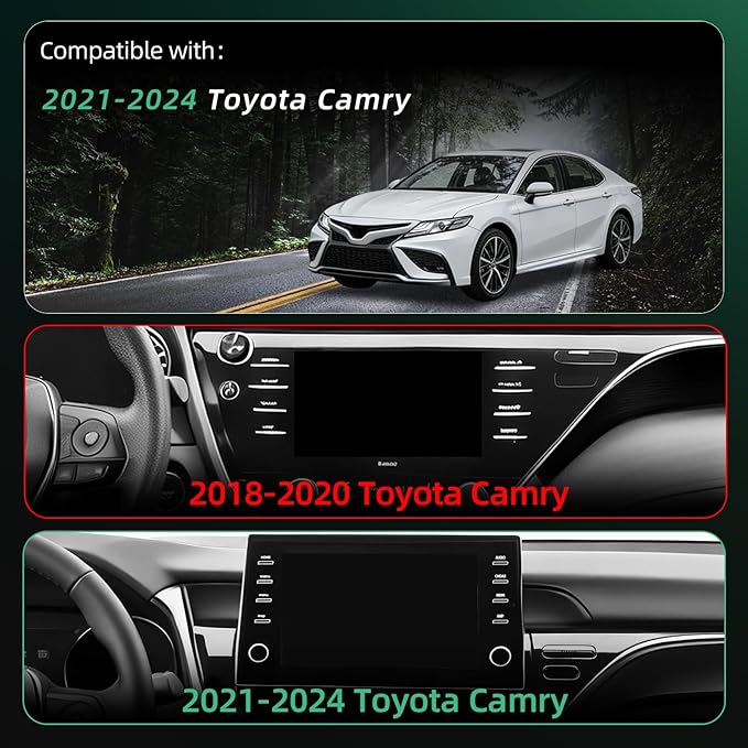 Car Phone Holder for Toyota Camry (2021-2023 2024), MagSafe Car Mount Charger, Magnetic Phone Holder, 15W Wireless Charging, Dashboard Phone Holder, 360° & Hands Free, 2022 Camry Interior Accessories