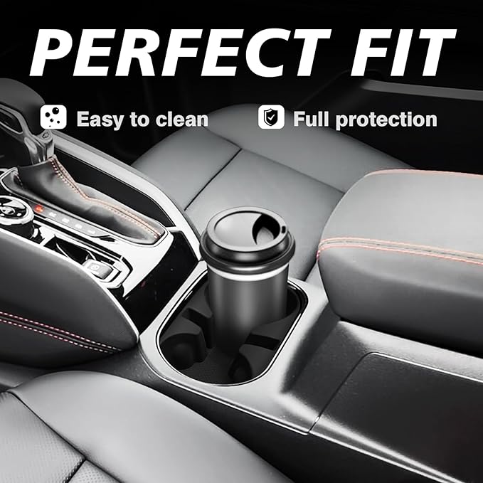 Muslogy Center Console Cup Holder Inserts Compatible with 2023-2026 Chevy Colorado & GMC Canyon Accessories Front Console Drink Holder Silicone Organizer Non-Slip Upgraded Snug Fit