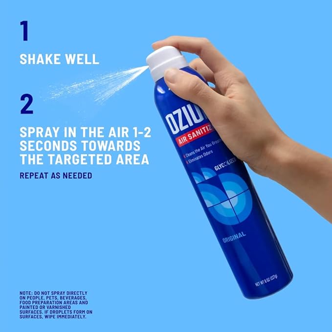 Ozium 0.8 oz. Air Sanitizer & Odor Eliminator for Homes, Cars, Offices and More, Vanilla Scent