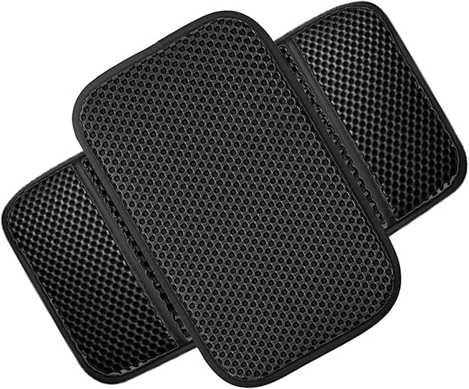 Armrest Cover for Car Console Covers for SUV Center Console Arm Rest Breathable Pad Middle Box Armrest Cushion Pad with 2 Organizer Bags Universal Car Interior Accessories Protection(Black)