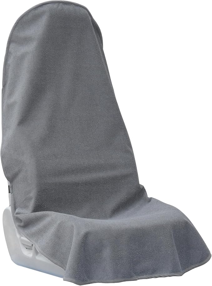 Car Seat Covers Universal Car Protective Front Seat Covers Washable Non-Slip Seat Protectors for Gym Workouts,Waterproof and Sweatproof Towel Seat Covers for Cars,Trucks, Jeeps (Grey)