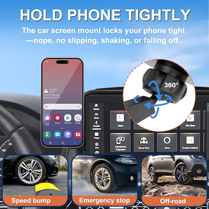 Car Phone Holder for 2018-2022 Honda Accord Accessories 8-inch Screen Fixed Clip, Magnet Cell Phone Mount Compatible with MagSafe, Hand-Free 360° Rotation Phone Automobile Cradles Not Affect Air Vent