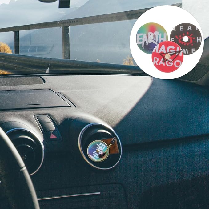 48 Pcs Record Air Freshener Refills: 1.38" Vinyl Scented Pads for Car Vent Clips - Disco Retro Fragrance Discs
