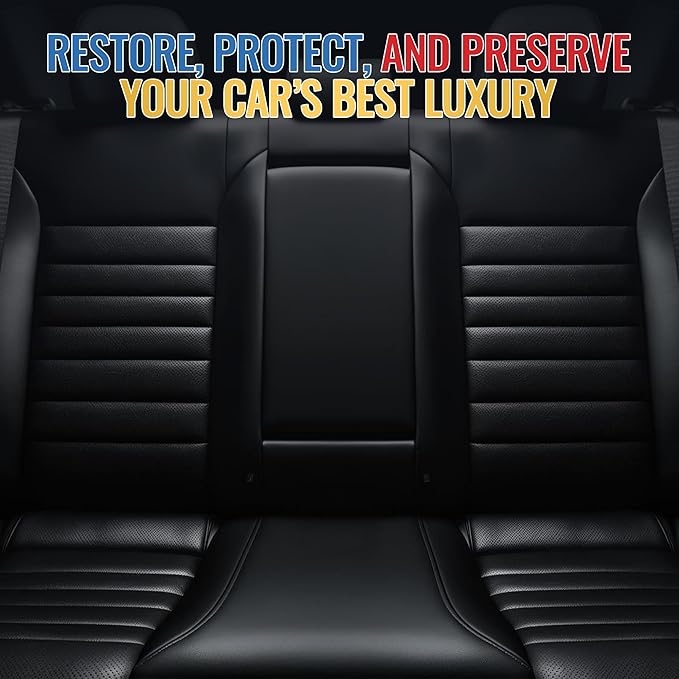 Leather Conditioner 16 oz — Premium Moisturizing Treatment for Car Seats and Leather Trim — Non-Greasy Or Sticky Formula Helps Prevent Cracking, Dryness, and Fading — Made in USA