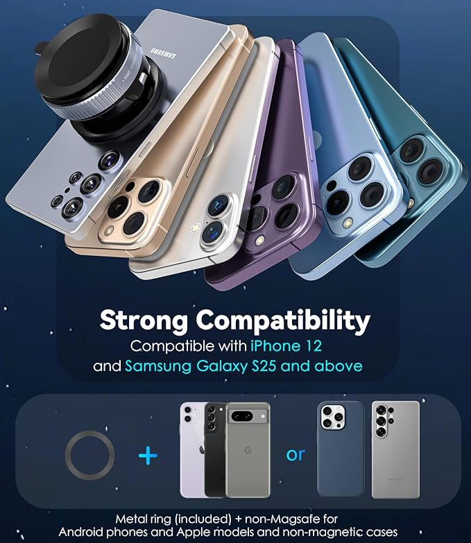 CloudValley Magnetic Car Phone Mount, [Compatible with MagSafe] 360° Adjustable Foldable Holder for Dashboard, 80LBS Suction & 2800gf Magnet, Car Accessories for iPhone 17/16 Pro Max 15 14, Black