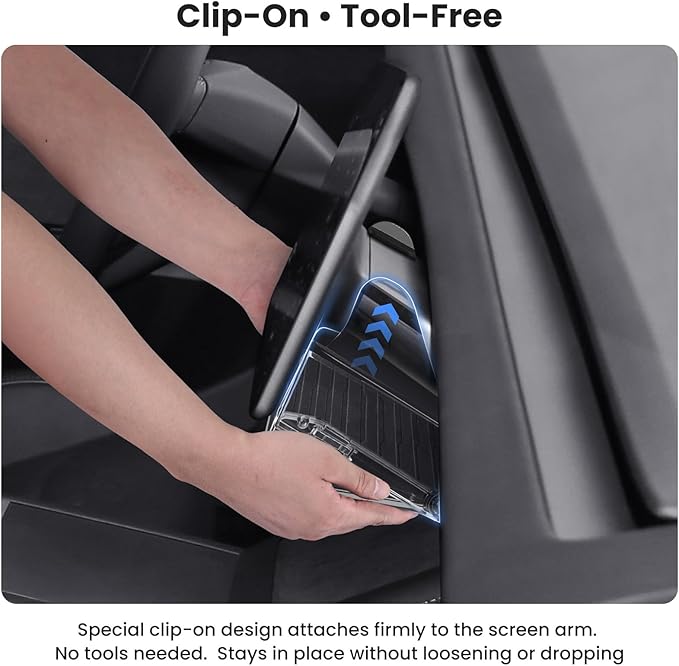 Under Screen Storage Box for Tesla Model Y Juniper 2025 26, Magnetic Hideable Center Console Organizer Tray for Tesla Model 3 Highland 2024 25, with Anti-Slip Silicone Pad, New Model Y 3 Accessories