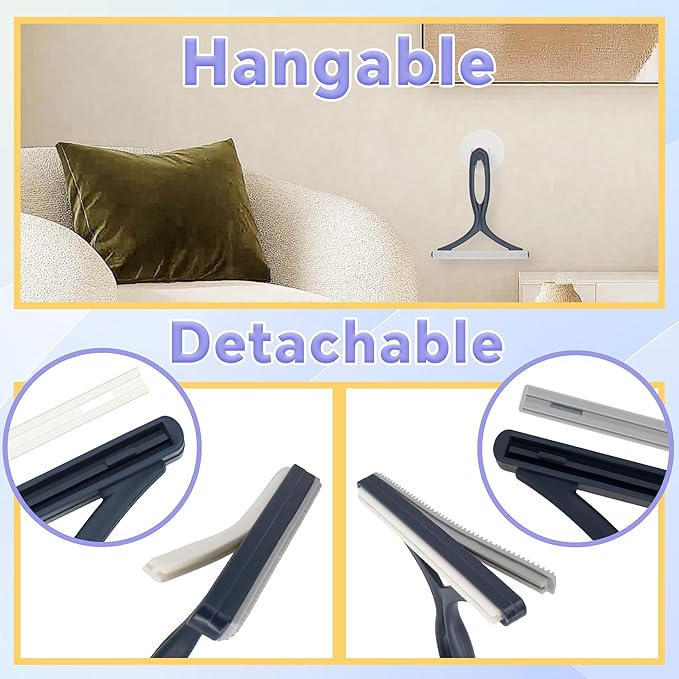 2 Pack Pet Hair Removal Tool, Cleaner Pro Pet Hair Remover for Cat and Dog, Reusable Carpet Scraper Lint Remover, Lint Shaver for Couch, Carpet, Clothing, Bedding, Car, Furniture, Pet Towers