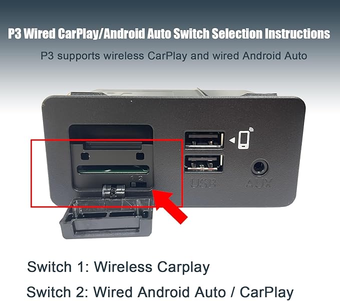Mazda Wireless CarPlay Retrofit Kit | TK78-66-9U0C OEM USB Hub | Compatible with Mazda 2/3/6/CX-3/CX-5/CX-9/MX-5 (2014-2020) with MZD Connect (P3)