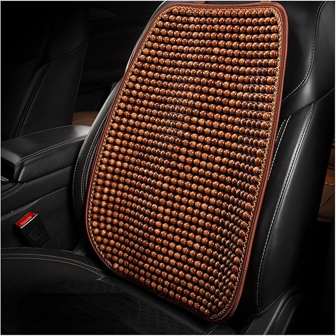 TOMSE Car Seat Chair Back Cushion for BMW X3 G01 2019 2020 2021 2022 2023 2024, Wooden Beads Ventilate Mesh Lumbar Brace Strong Durable Relieve Fatigue Summer Interior Accessories,A-Backrest