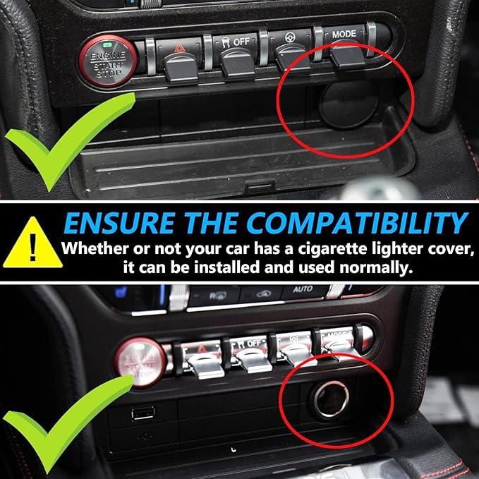 2025 New Version Car Wireless Charger for Ford Mustang 2015-2023 All Models, 15W Fast Charging Phone Tray with 27W USB + Type-c Port Qi Phone Wireless Charger, Black