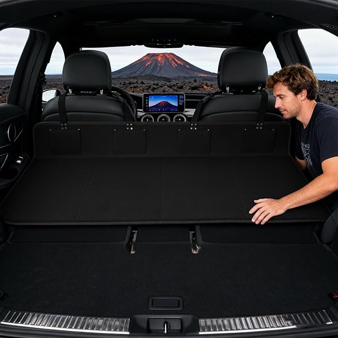 Car Sleeping, Non-Slip Foldable Mat, Waterproof Backseat Extender Advantage, Fabric Travel Kit, Vehicle Accessory with Easy Setup, Outdoor Camping Solution for Picnic Fishing Beach