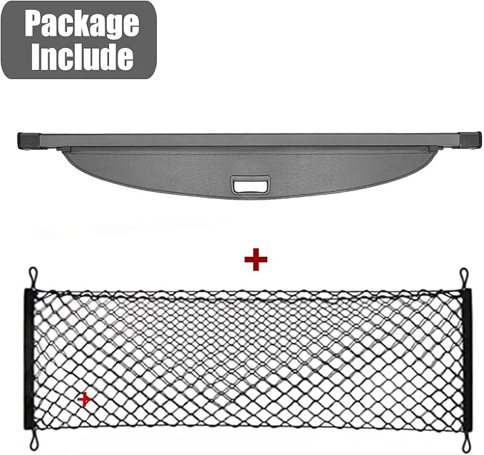 Cargo Cover for Hyundai Tucson 2020 2021Accessories 2016 2017 2018 2019(Canvas),Retractable Trunk Cover Organizer Security Shielding Shade Tonneau Cover for Hyundai Tucson Accessories