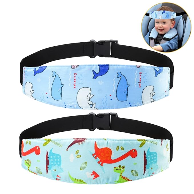 Baby Carseat Head Support,Car seat Straps Pillow Support Ban,Stroller Neck Relief Strap Headrest,Slumber Sling Sleep Positioner for Toddler Infants Child Children Kids
