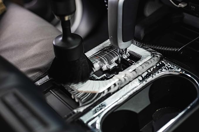 Detail Factory - XL Flat Top Drill Brush - Soft Bristle Drill Brush Attachment for Car Detailing, Carpet & Upholstery Cleaning, Power Scrubber for Drill