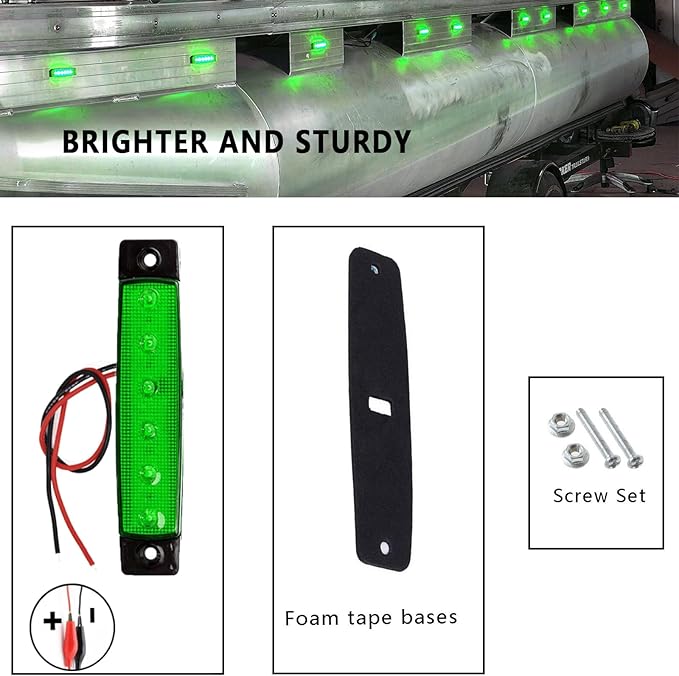 20 Pcs Rock Lights Green Strip Lights Wheel Fender Well Underglow Led Lights for Cars Exterior Side Marker for Truck Golf Cart Wrangler RV RV SUV Offroad